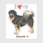 私は私のチベット語マスティフのビニールステッカーが大好き シール (シート)