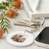 私は私のチャウチャウフローラドッグポートレート キーホルダー (正面右)