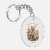 私は私のチャウチャウフローラドッグポートレート キーホルダー (正面左)