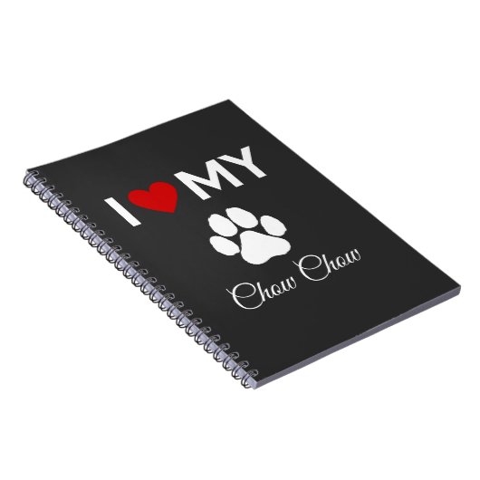 私は私のチャウチャウ犬のカスタム文字 ノートブック (右側)
