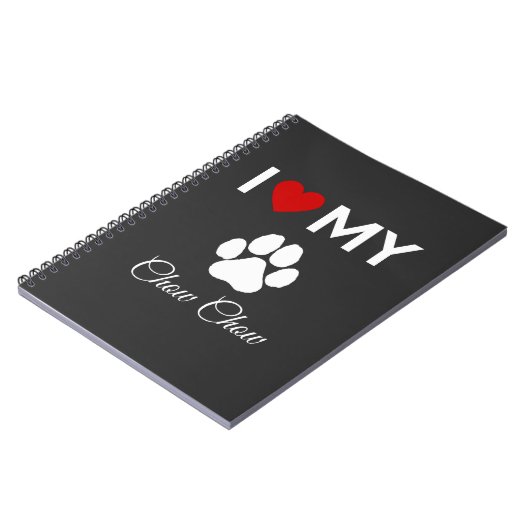 私は私のチャウチャウ犬のカスタム文字 ノートブック (左側)