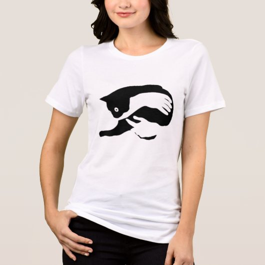 私は私のチャットが好き トライブレンドＴシャツ (正面)