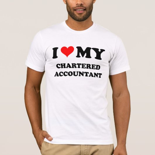 私は私のチャーターされた会計士を愛します Tシャツ (正面)