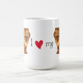 私は私のチョウが大好き コーヒーマグカップ (中央)