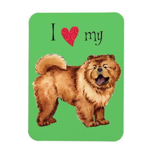 私は私のチョウが大好き マグネット (縦)