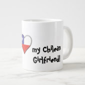 私は私のチリのガールフレンドを愛します ジャンボコーヒーマグカップ (正面右)