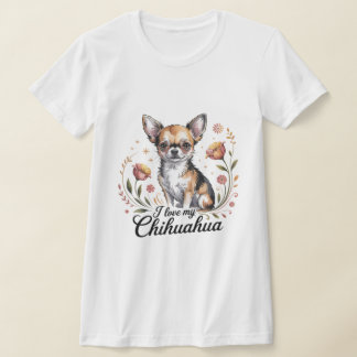 私は私のチワワが大好きです Tシャツ