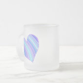 私は私のチワワが大好き フロストグラスマグカップ (正面左)