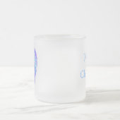 私は私のチワワが大好き フロストグラスマグカップ (中央)