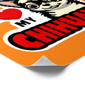 私は私のチワワが大好き ポスター (角)