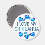 私は私のチワワが大好き マグネット (正面/裏面)