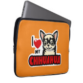 私は私のチワワが大好き ラップトップスリーブ (正面右)