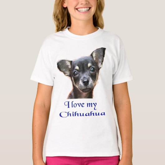 私は私のチワワが大好き Tシャツ (正面)