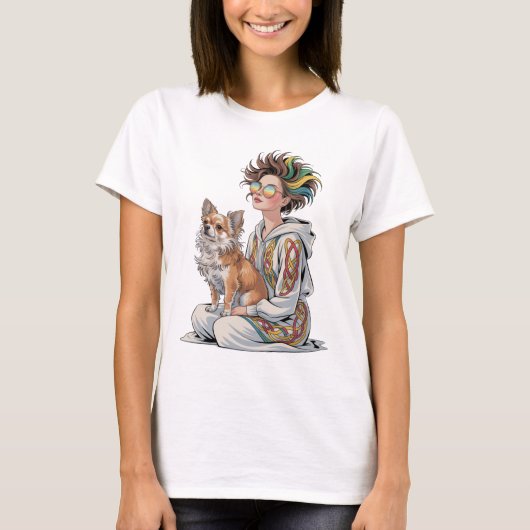 私は私のチワワが大好き Tシャツ (正面)