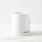 私は私のチワワのマグを愛します コーヒーマグカップ (中央)