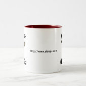 私は私のチワワのマグを愛します ツートーンマグカップ (中央)