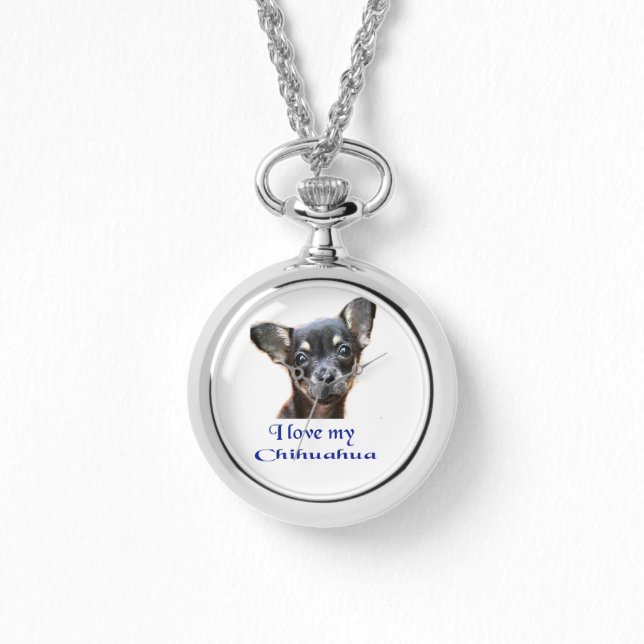 私は私のチワワ時計が大好き 腕時計 (正面)