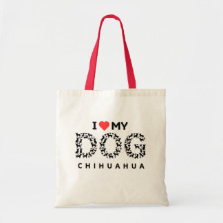 私は私のチワワ犬ママのハートが大好きなバッグ トートバッグ