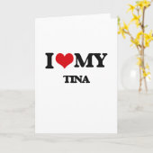 私は私のティナを愛します カード (黄色い花)