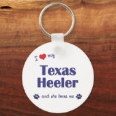 私は私のテキサス州・ヘラーが大好き キーホルダー (正面)