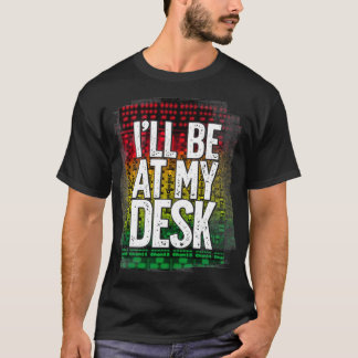 私は私のデスクおもしろいスタジオのエンジニアのギフトサウンド Tシャツ