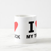 私は私のトラックを愛します コーヒーマグカップ (中央)
