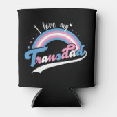 私は私のトランスパパが大好き | LGBTQ |トランスジェンダー 缶クーラー (正面)