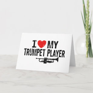 私は私のトランペット奏者を愛します カード
