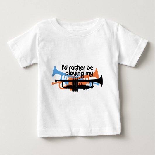 私は私のトランペット遊になりたい ベビーTシャツ (正面)