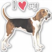 私は私のトレイングのウォーカーコンハウンドのビニールのシール シール (正面)