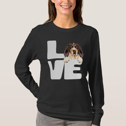 私は私のトレイング・ウォーカーコンハウンド犬が大好き Tシャツ (正面)