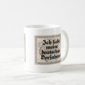 私は私のドイツの祖先のマグを愛します コーヒーマグカップ (正面右)