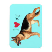 私は私のドイツの羊飼いが大好き マグネット (縦)