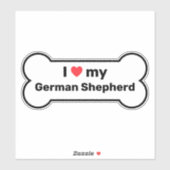 私は私のドイツの羊飼いの白いカスタム犬の骨が大好き シール (シート)