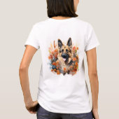 私は私のドイツの羊飼いフローラ犬のポートレートが大好き Tシャツ (裏面)