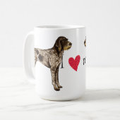 私は私のドイツのWirehairedポインターを愛します コーヒーマグカップ (正面左)