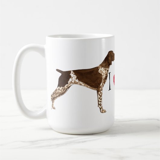 私は私のドイツShorthairedポインターを愛します コーヒーマグカップ (左)