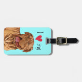 私は私のドグ・ド・ボルドーが大好き ラゲッジタグ (正面横)