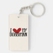 私は私のドバーマン不気味ヴィンテージゴシック美学が大好き キーホルダー (裏面)