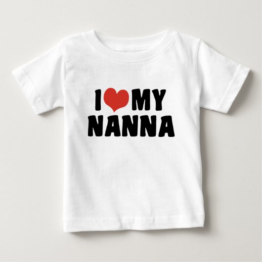 私は私のナナが大好き ベビーTシャツ (正面)