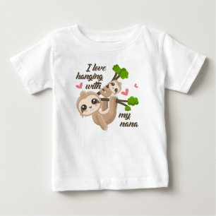 私は私のナナとつるすことを愛します ベビーTシャツ