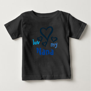 私は私のナナのベビーのTシャツを愛します ベビーTシャツ