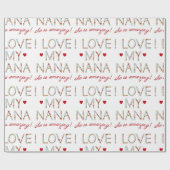 私は私のナナを、彼女驚かせています包装紙を愛します ラッピングペーパー (フラット)