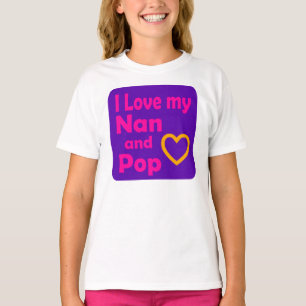 私は私のナンを愛し、ぽんと鳴ります(女の子) Tシャツ