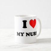 私は私のナースを愛します コーヒーマグカップ (正面右)