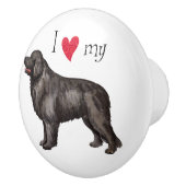 私は私のニューファウンドランドを愛します セラミックノブ (右)