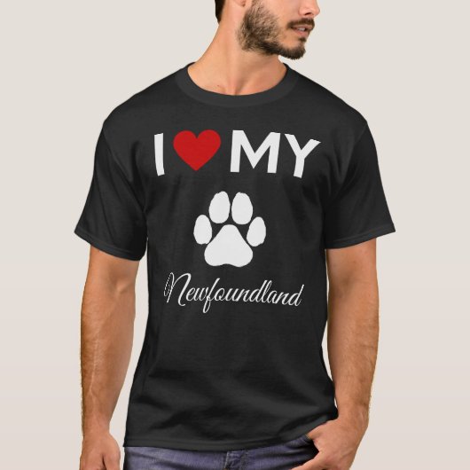 私は私のニューファンドランド犬のカスタム文字が大好き Tシャツ (正面)