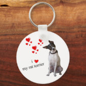 私は私のネズミのテリアが大好き キーホルダー (正面)