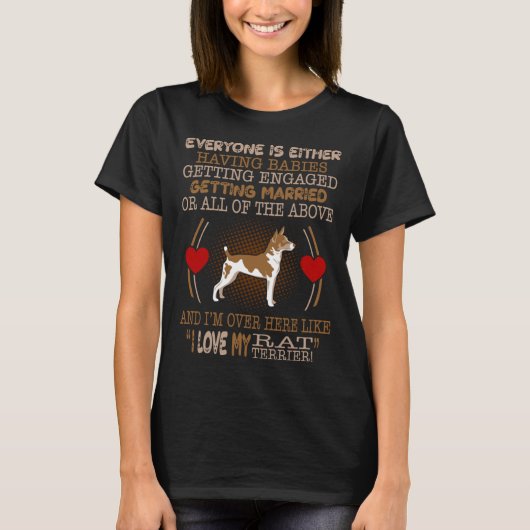 私は私のネズミのテリアのペットが大好き Tシャツ (正面)