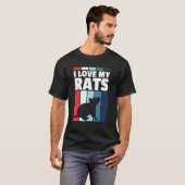 私は私のネズミのレトロネズミが大好き Tシャツ (正面フル)